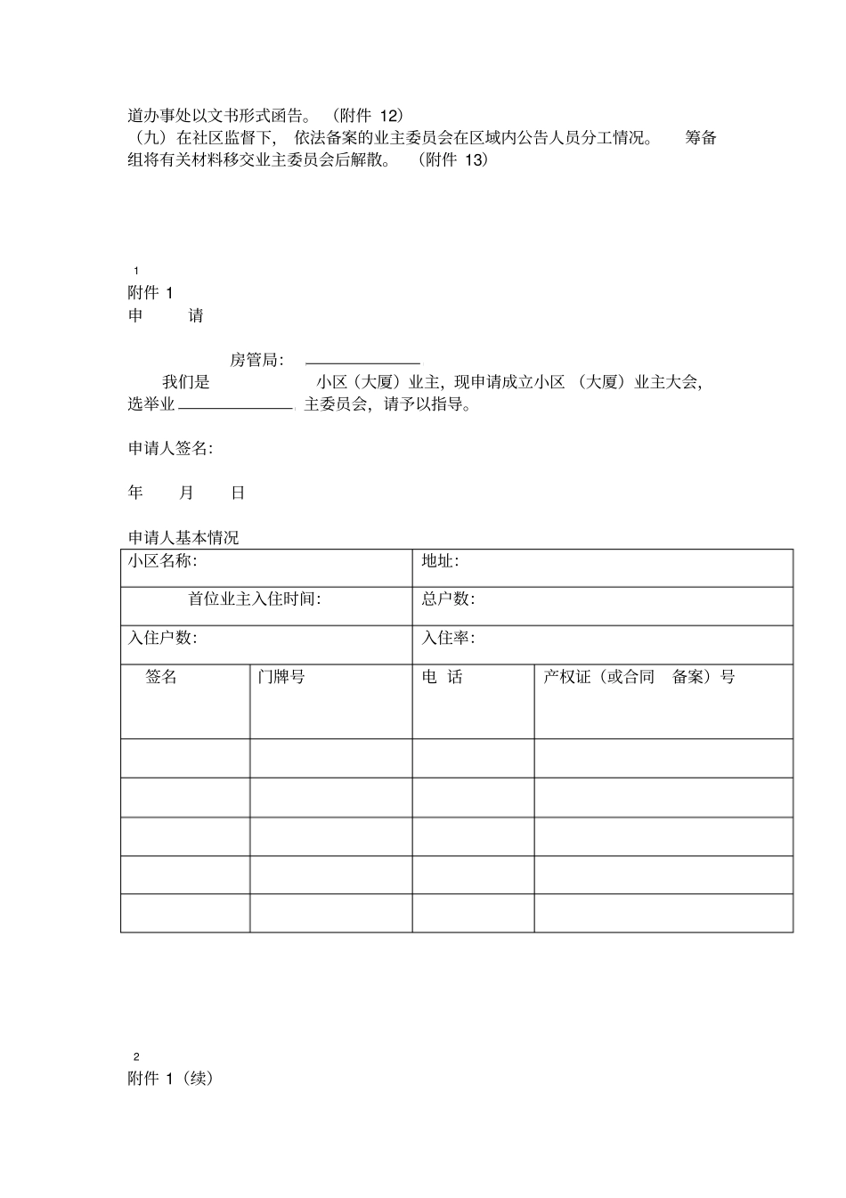 郑州首次业主大会筹备工作步骤及表格_第2页