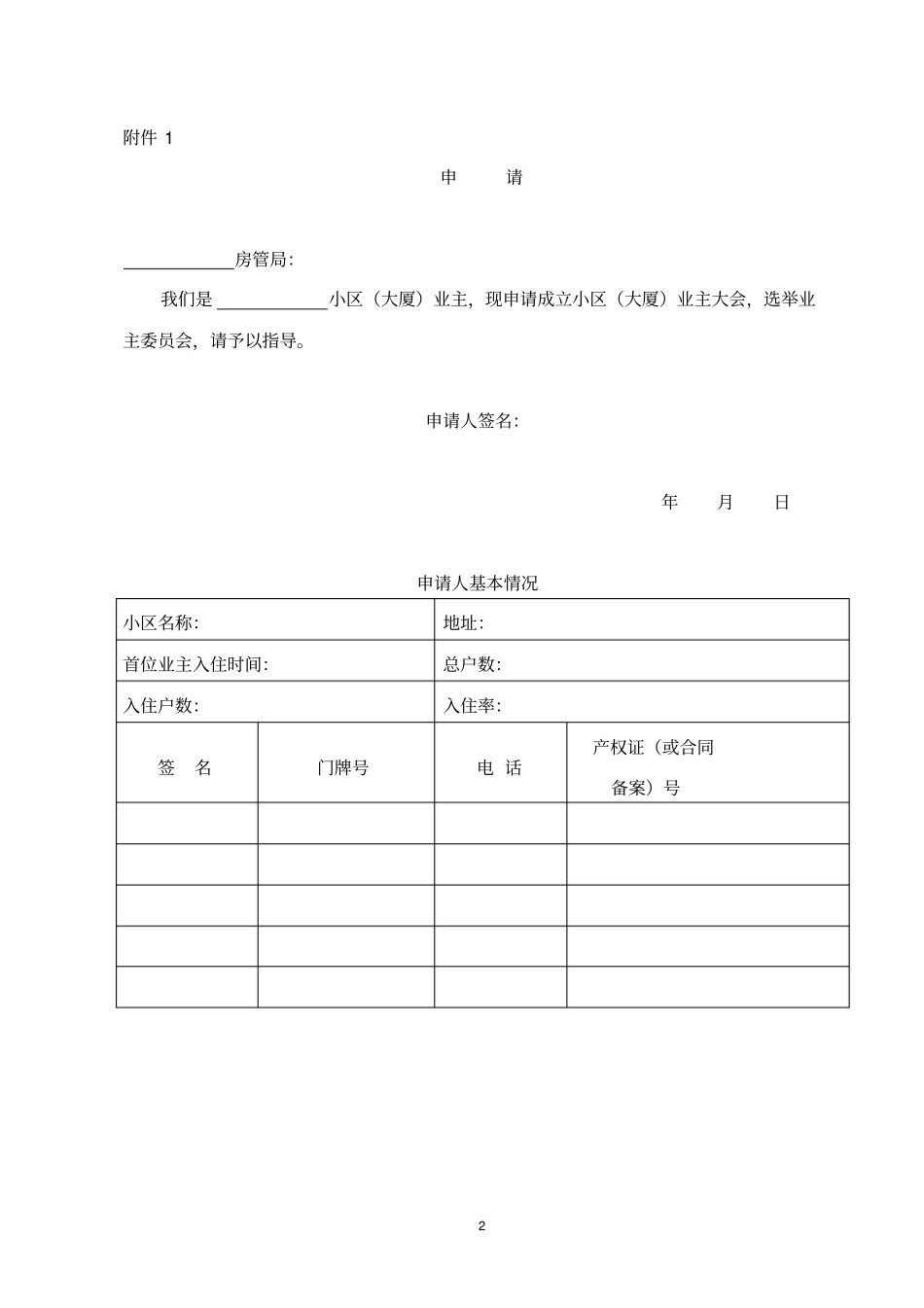 郑州首次业主大会筹备工作步骤及表格汇总_第2页
