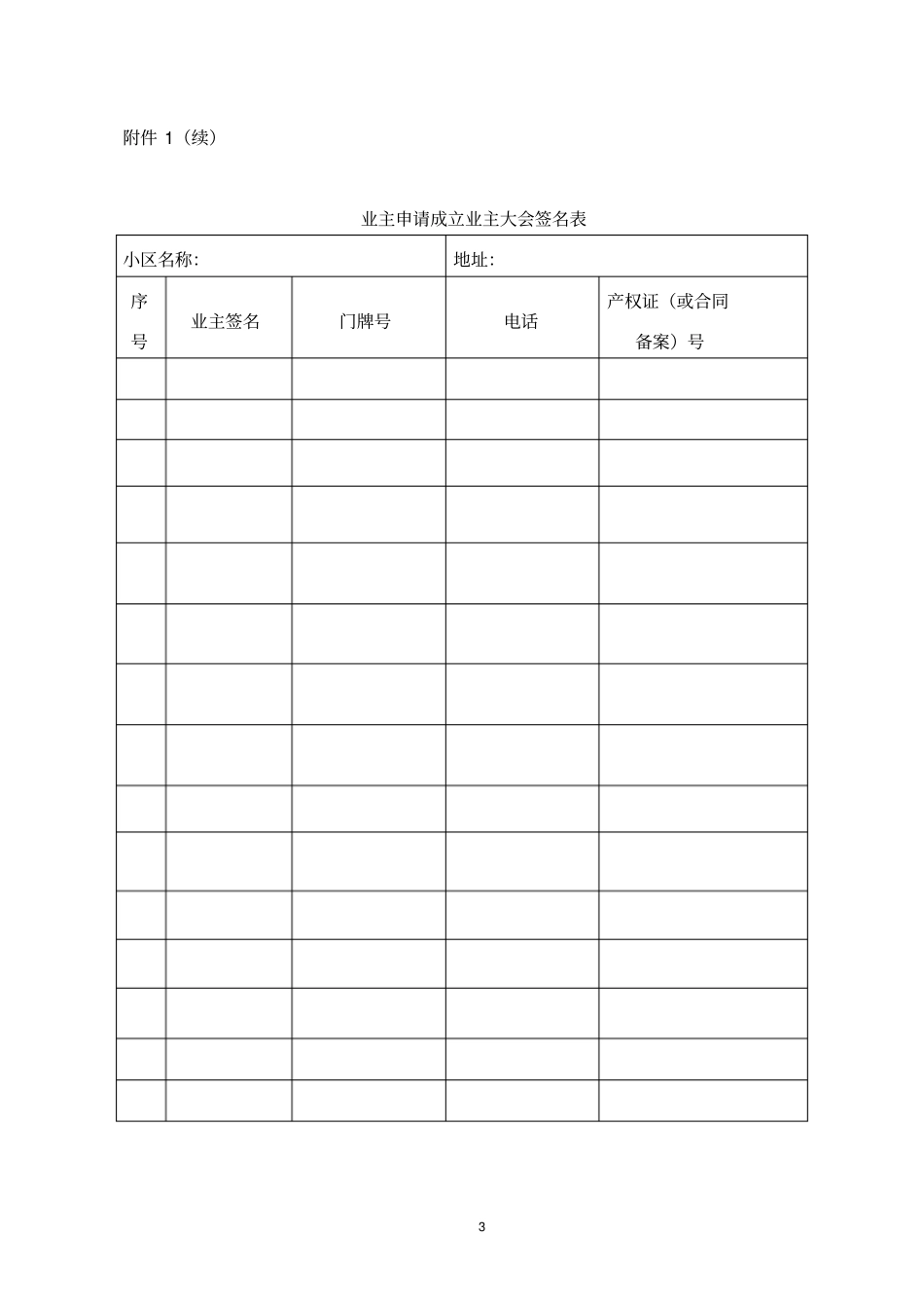 郑州首次业主大会筹备工作步骤及表格汇总_第3页