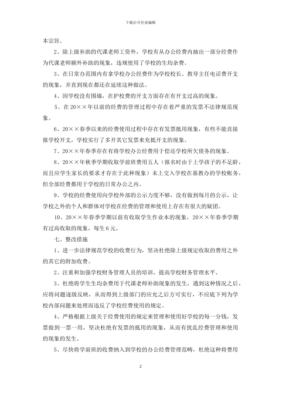 小学经费使用情况自查报告范文_第2页