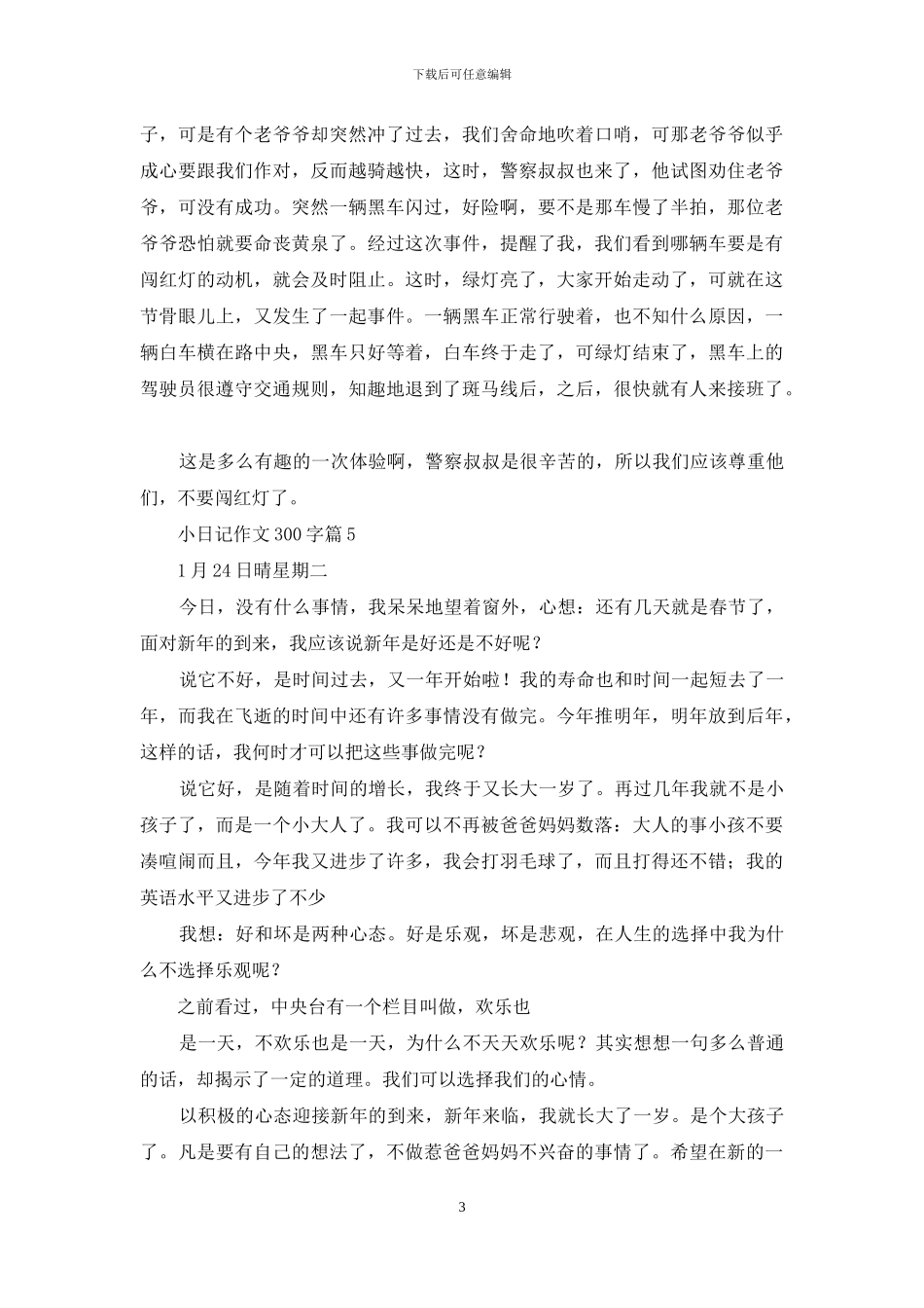 小日记作文300字合集十篇_第3页