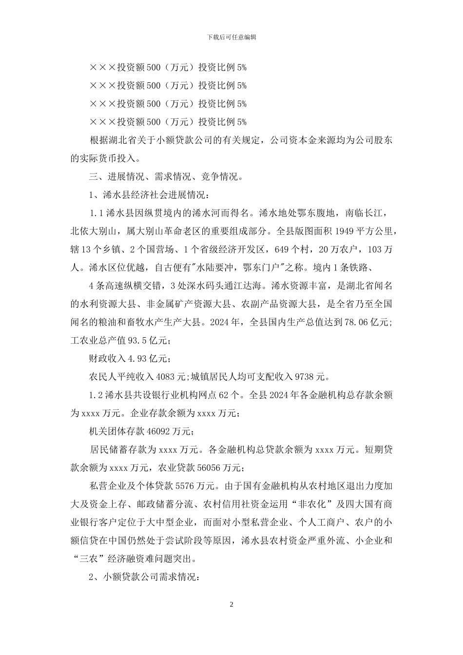 小额贷款可行性研究报告_第2页