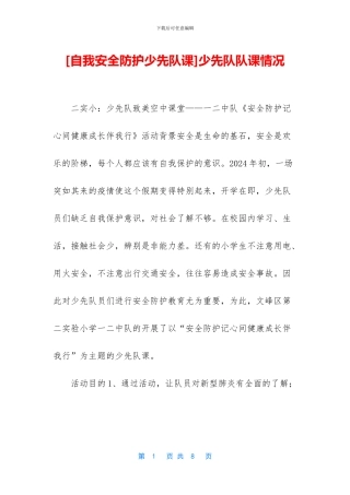 少先队队课情况