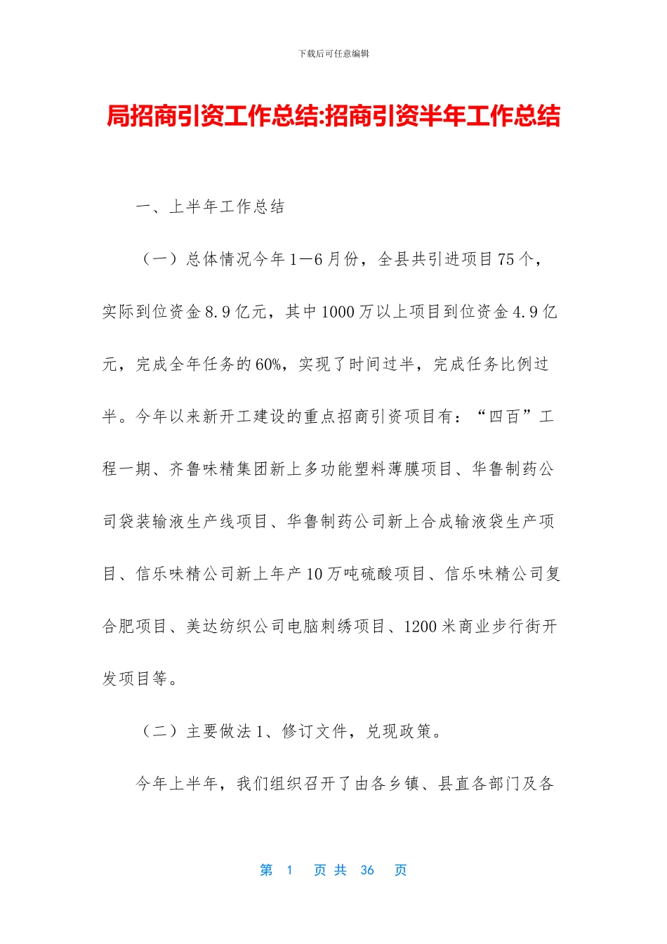 局招商引资工作总结_第1页