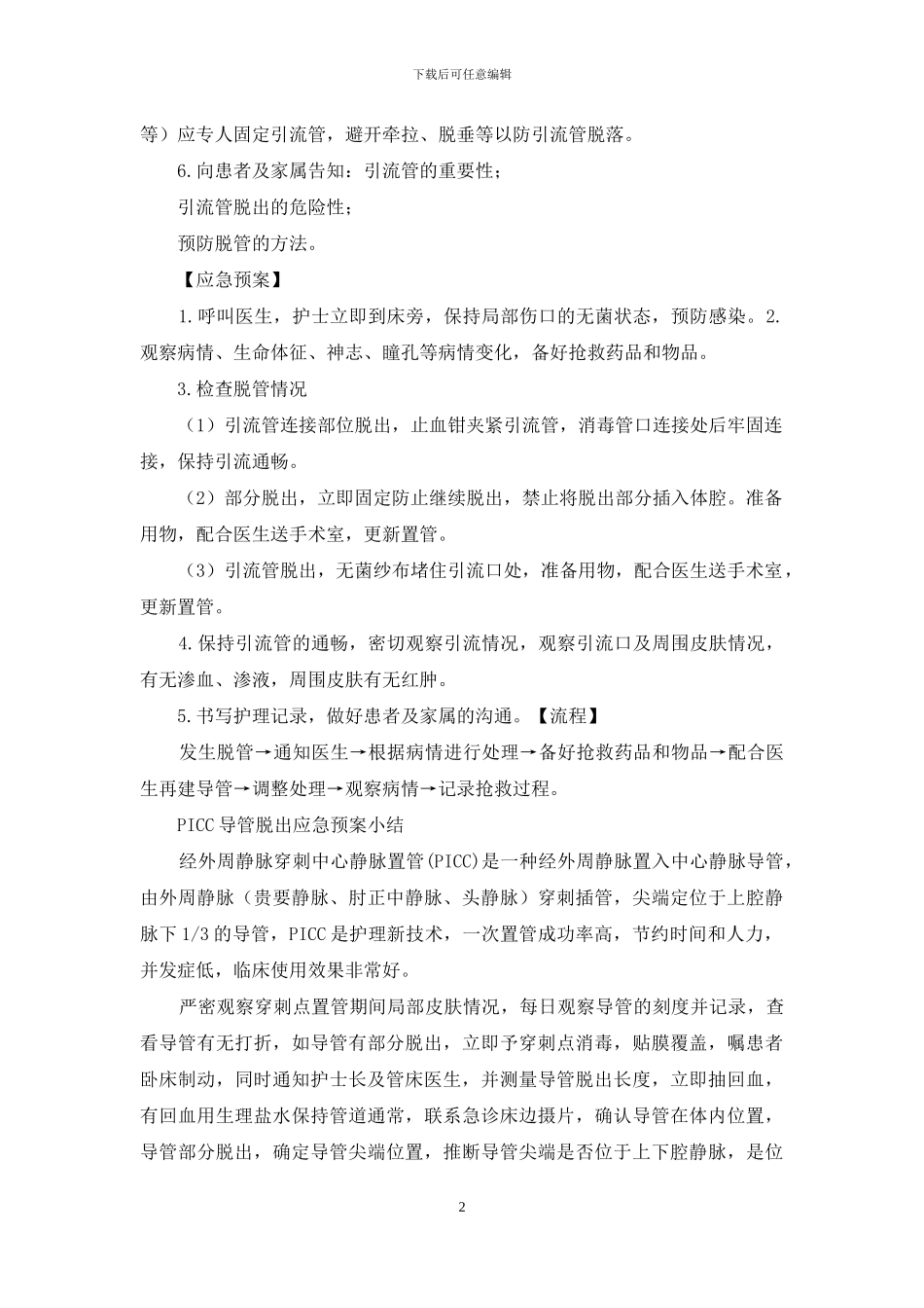 尿管脱出应急预案_第2页