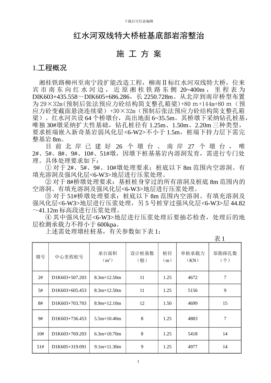 岩溶整治施工方案_第1页