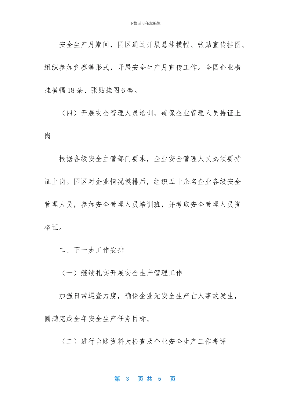 工业园安全生产大检查工作总结_第3页