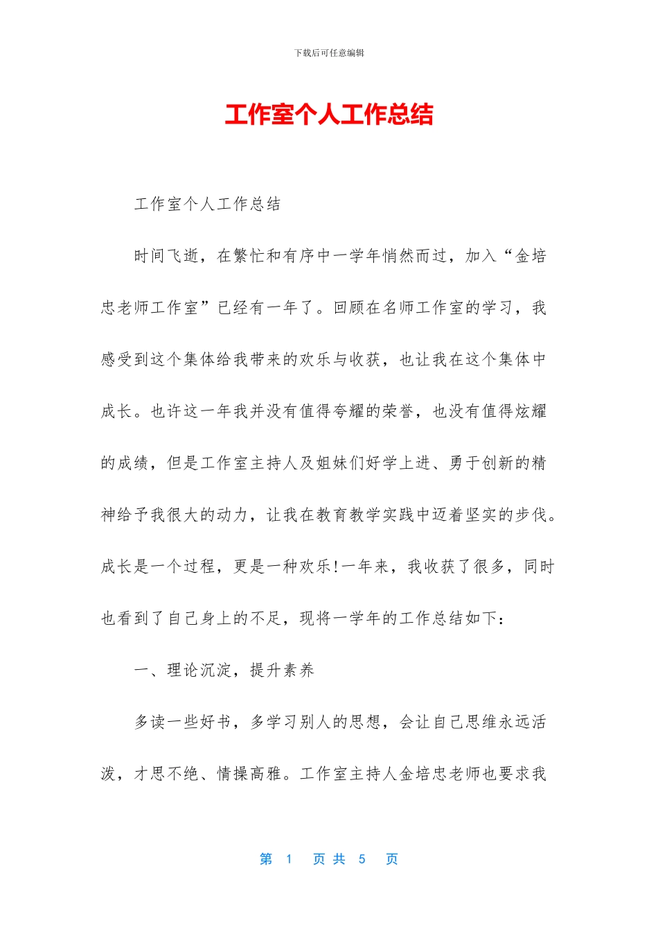 工作室个人工作总结_第1页