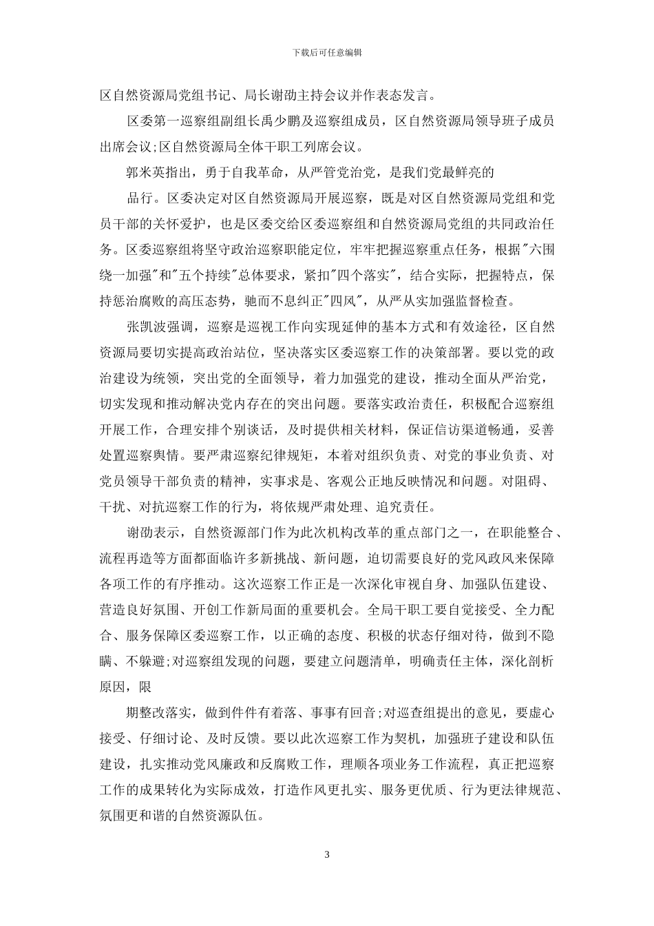 工作总结-区委巡查组巡察工作流程分解表_第3页