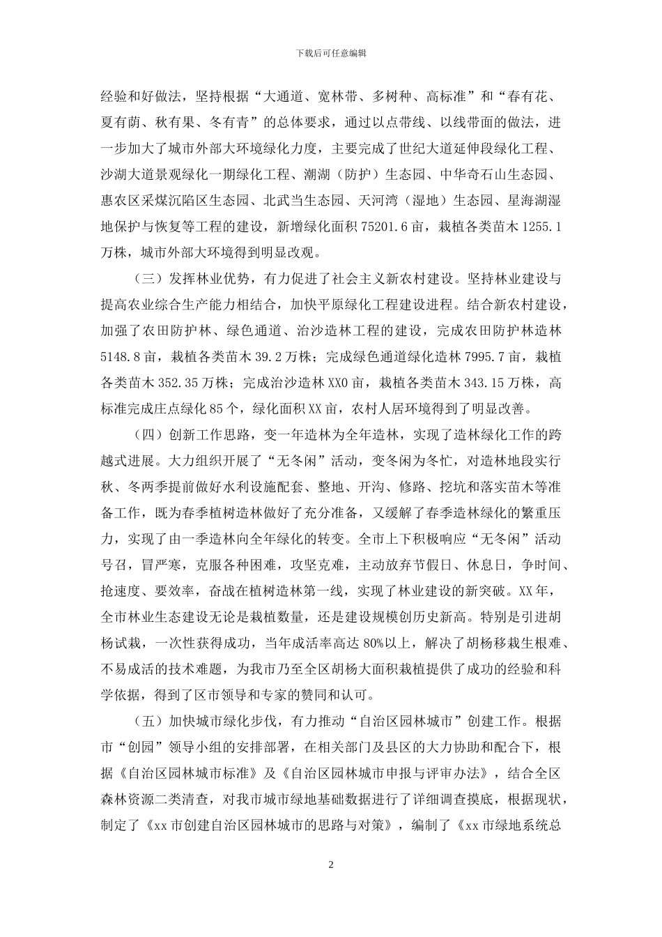 市创建园林城市工作报告_第2页