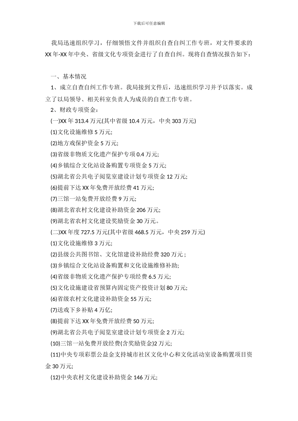 市文化专项资金政务公开自查报告_第2页