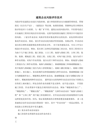 建筑企业风险评价技术