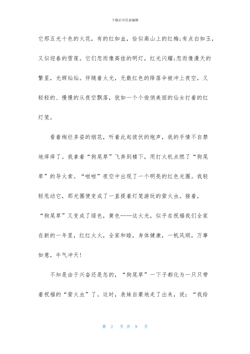 快乐的春节作文范文_第2页