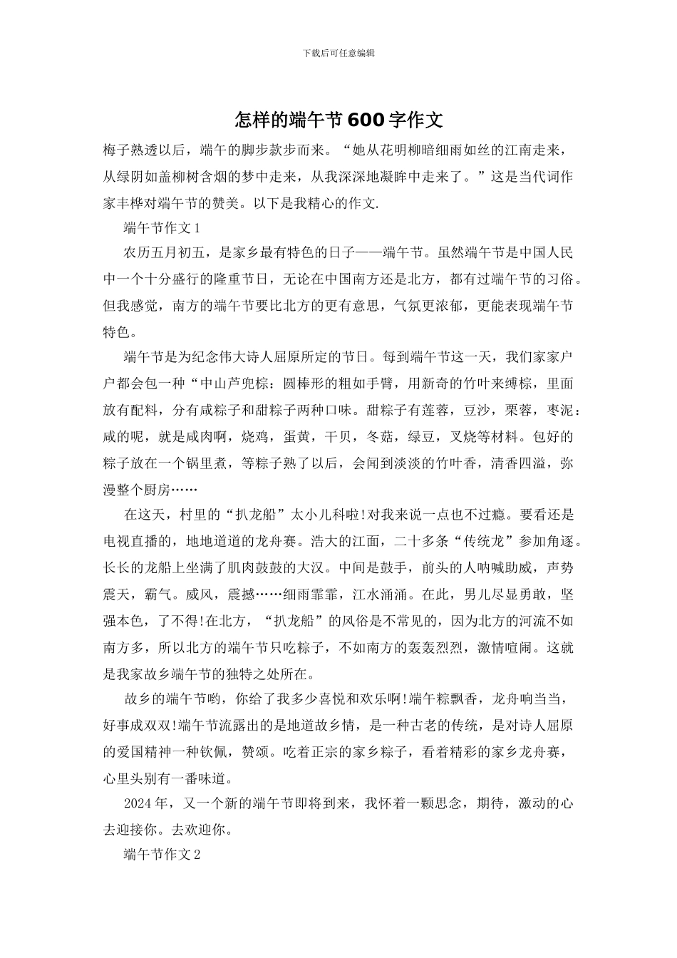 怎样的端午节600字作文_第1页