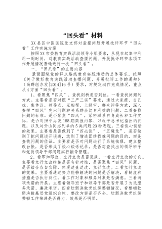 “回头看”材料