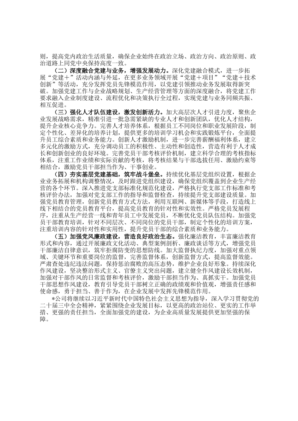 国企党委2024年工作总结报告_第3页