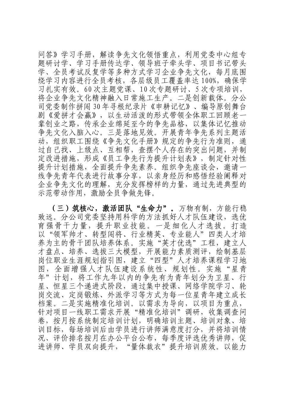 国有企业党委2024年人才工作总结_第2页