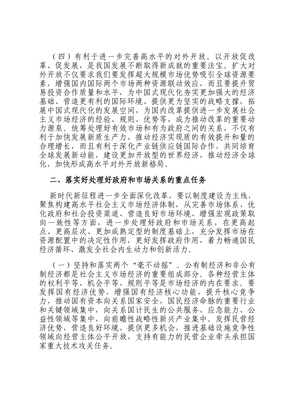 讲稿：正确处理好政府和市场的关系，持续优化营商环境_第3页