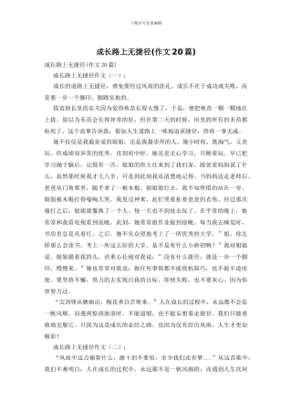 成长路上无捷径