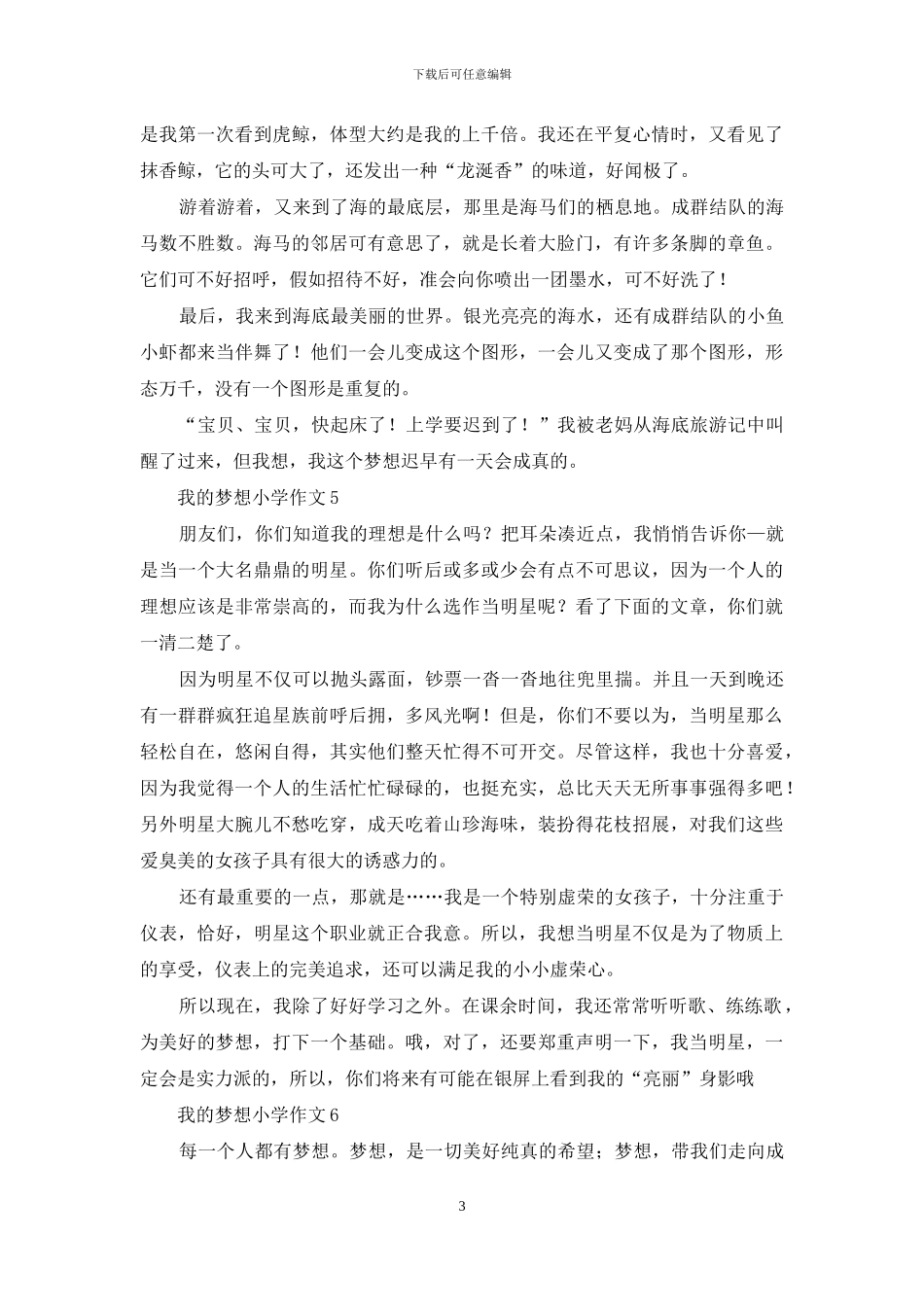 我的梦想小学作文_第3页