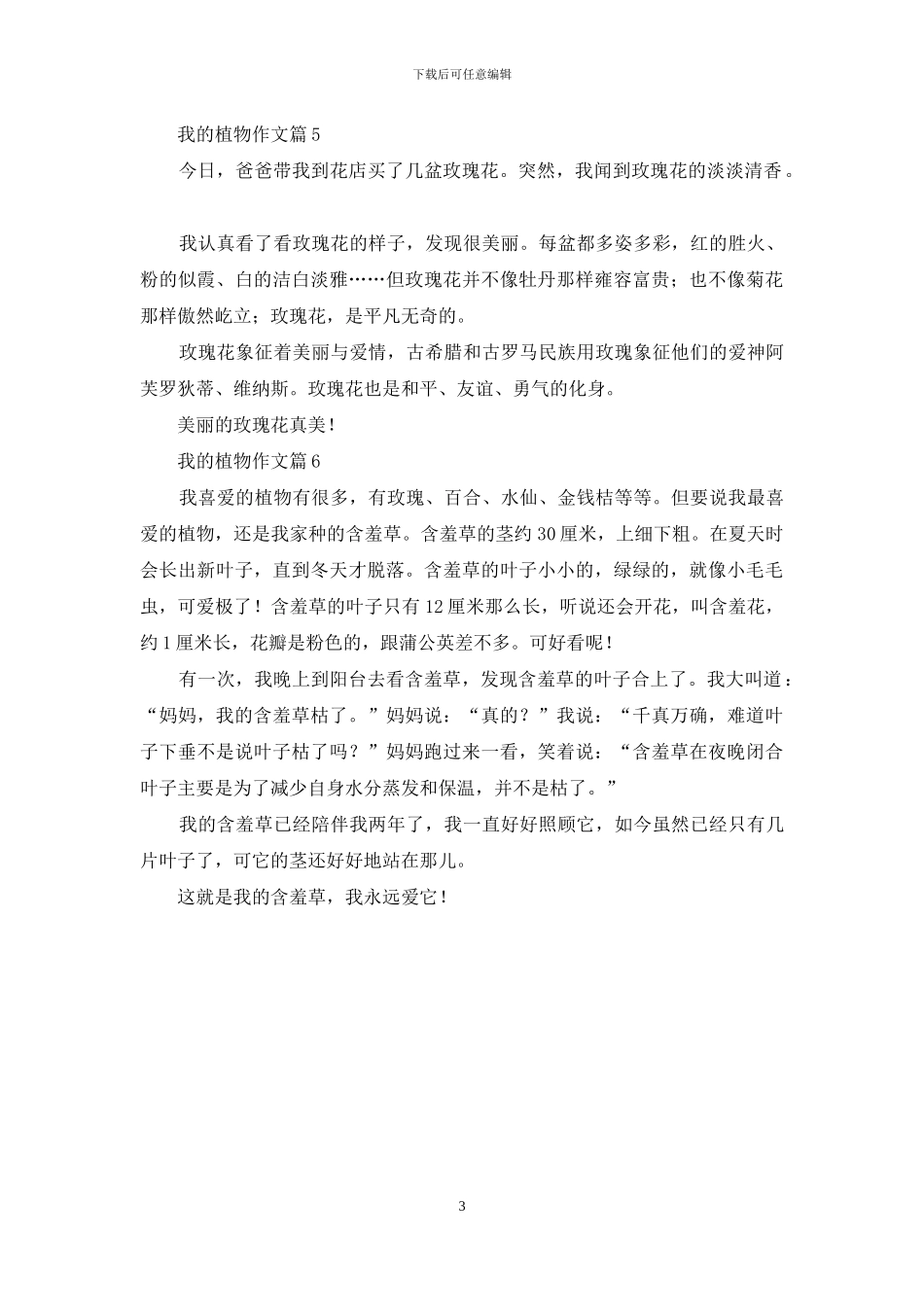 我的植物作文6篇_第3页