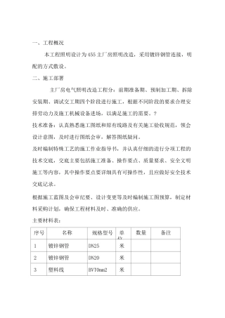 厂房照明改造方案