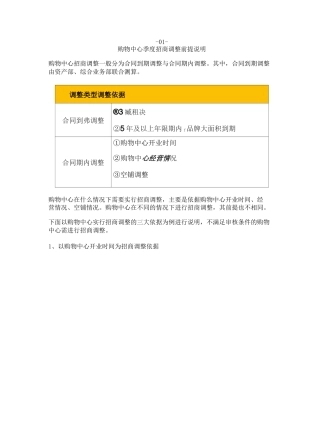 购物中心招商调整攻略