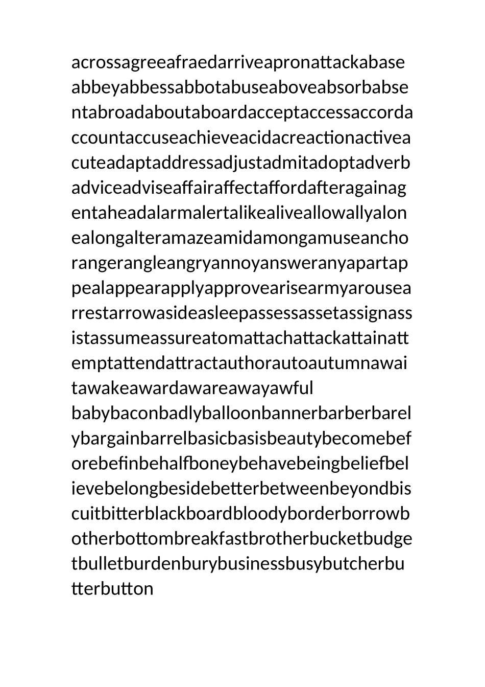 双音节英文单词100个_第1页
