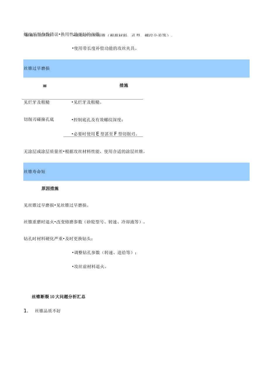 丝锥攻丝过程中常见问题及解决措施_第3页
