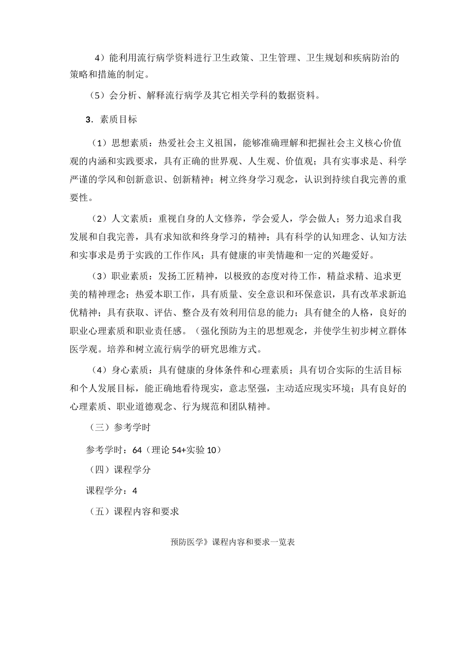 《预防医学》课程标准_第2页