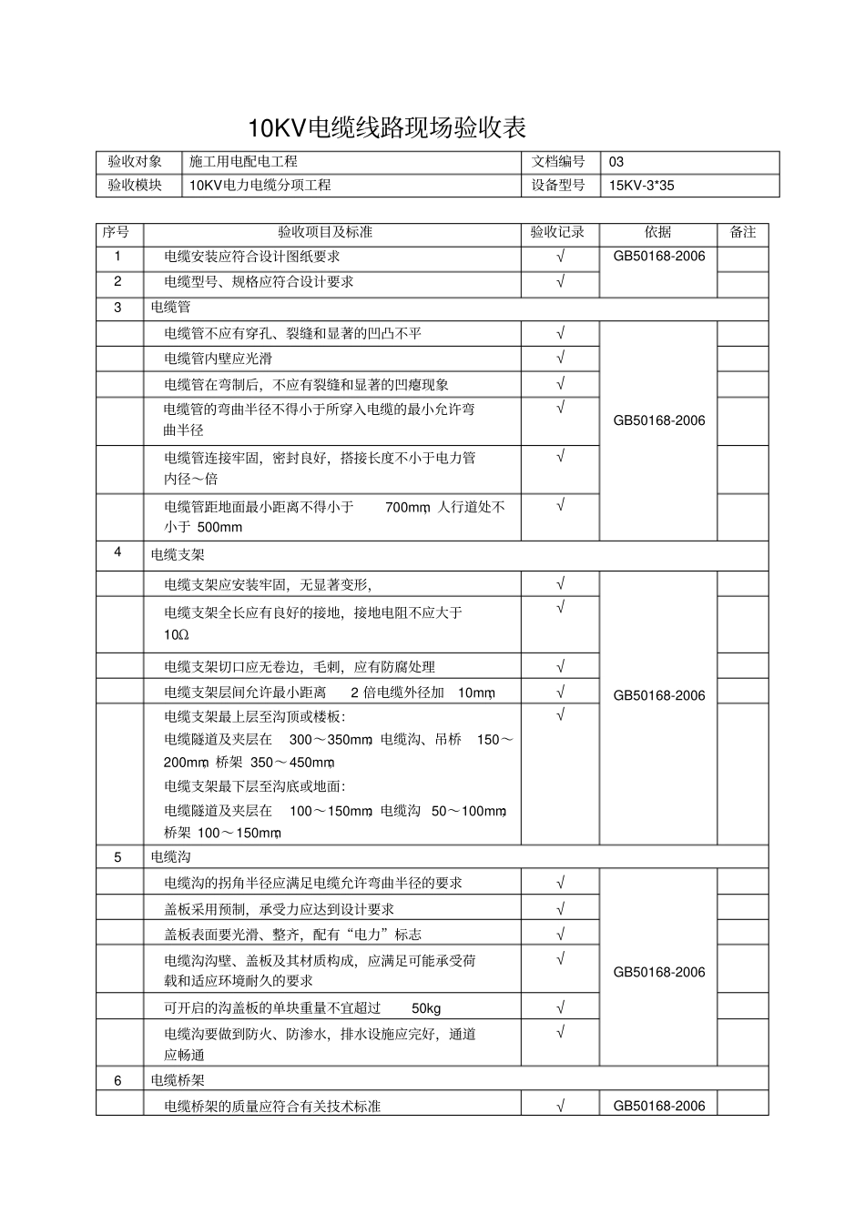 配电工程自检报告_第3页
