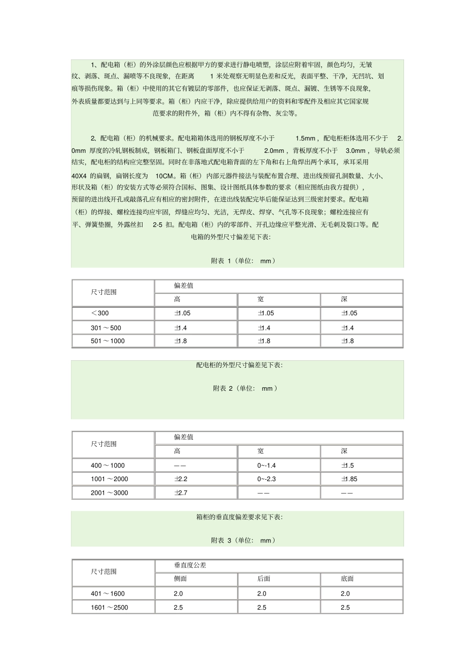 配电箱柜生产技术要求资料_第2页