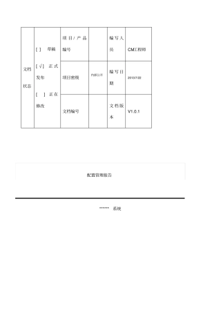 配置库管理报告系统