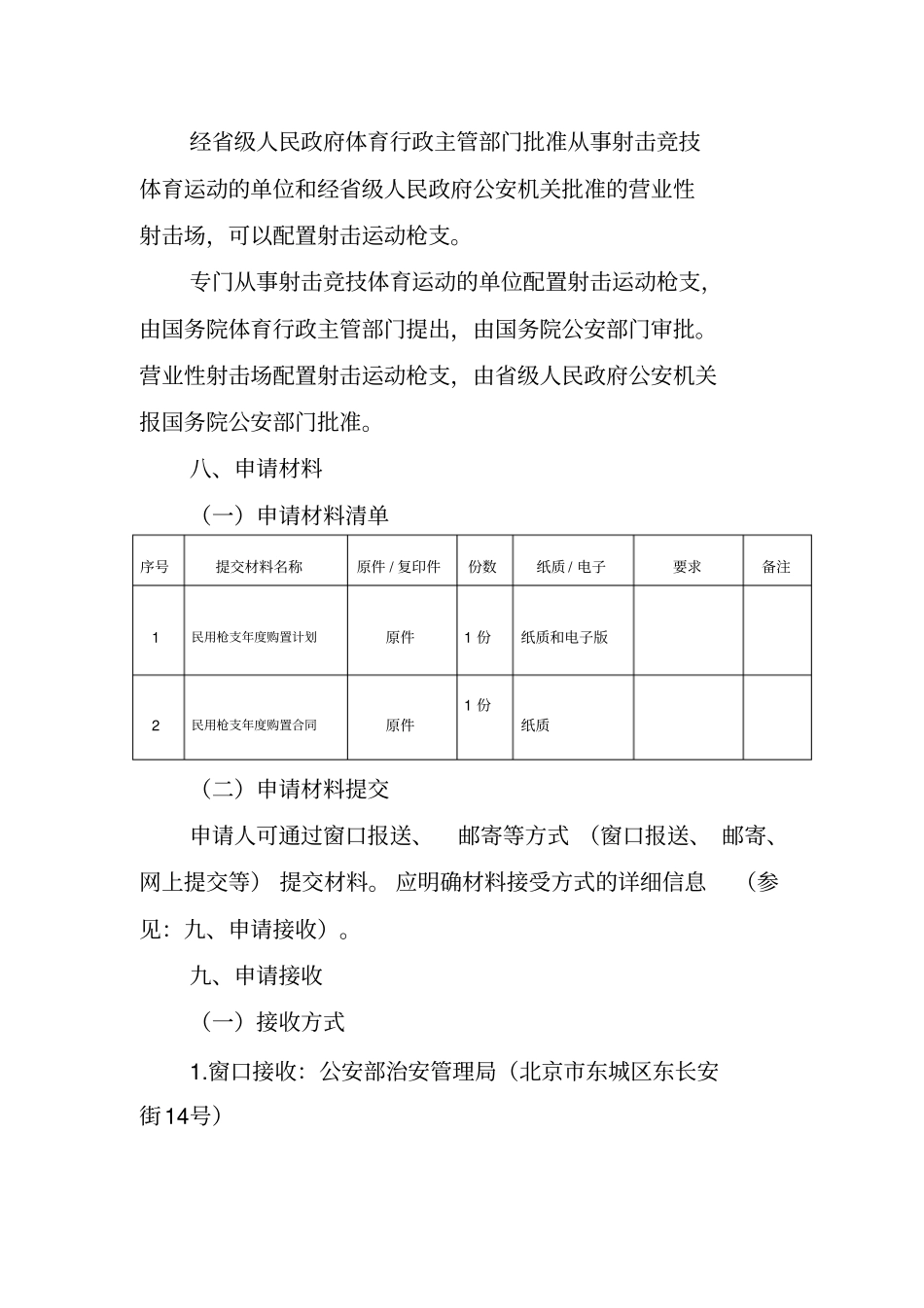 配置射击运动枪支弹药审批服务指引_第2页