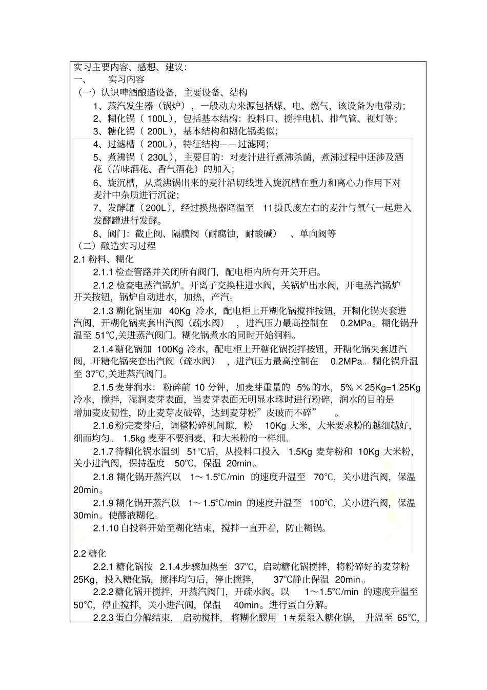 酒厂实习报告及鉴定表完整内容模板_第3页