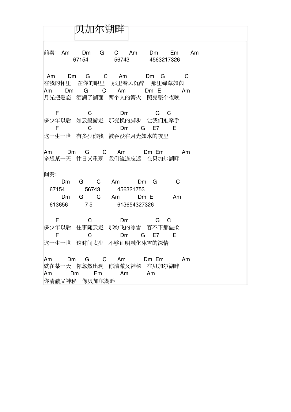酒吧弹唱吉他谱_第1页