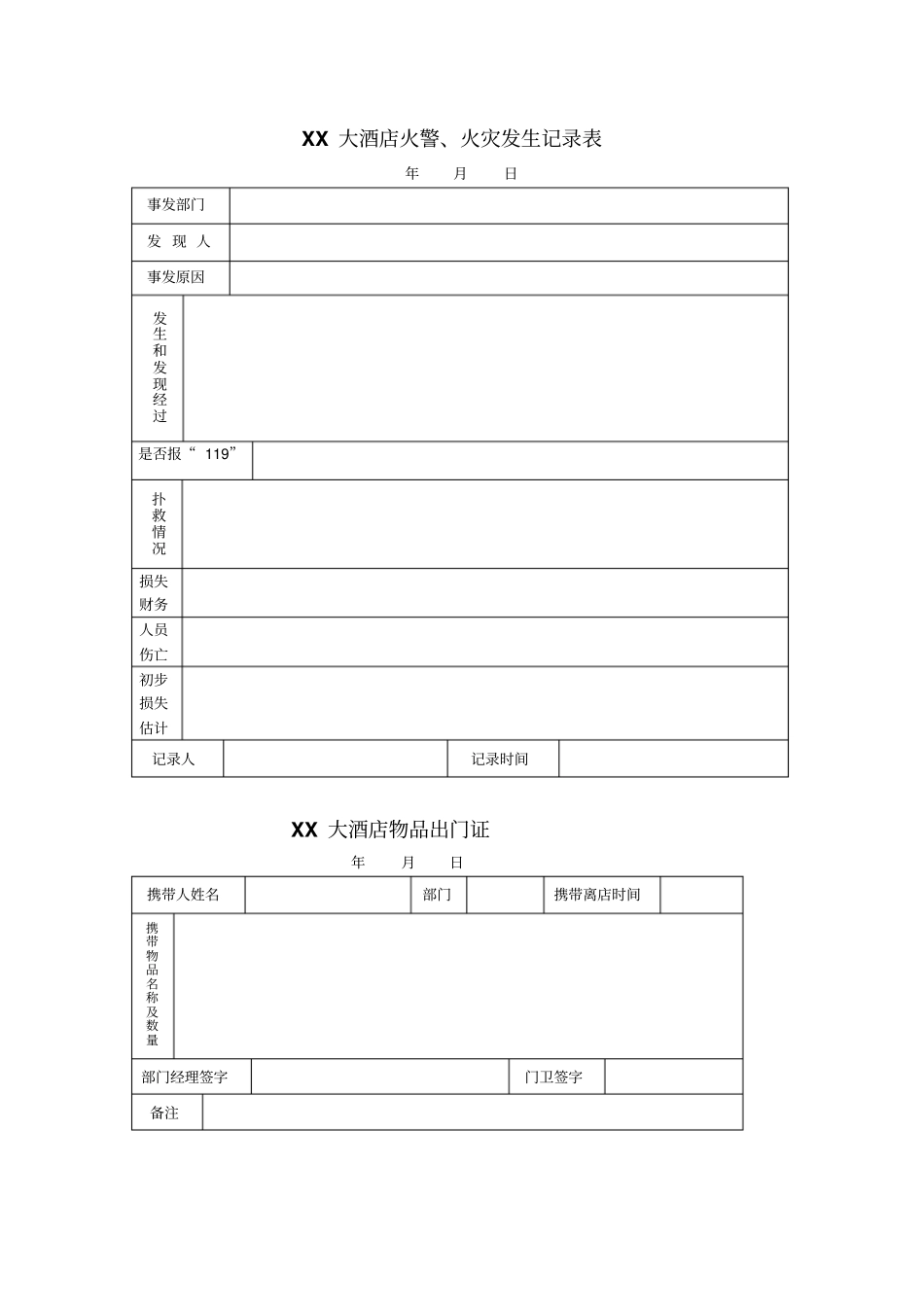 酒店保安部表格大全_第2页