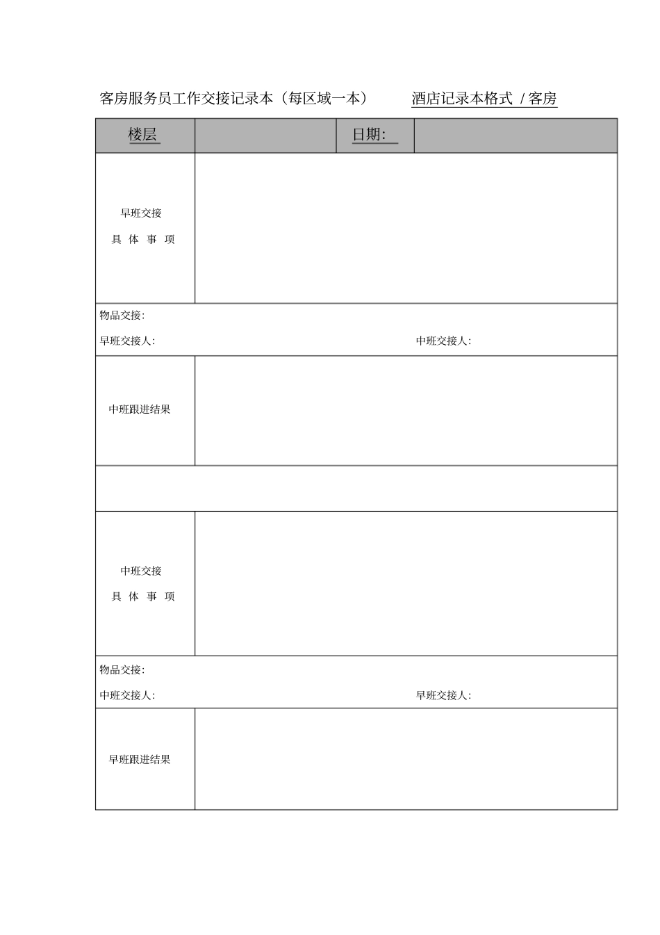 酒店各部门工作交接本格式_第3页