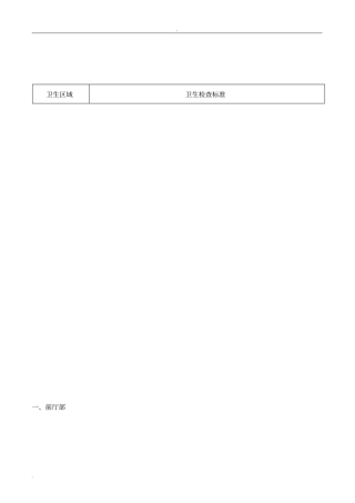 酒店各部门日卫生检查标准