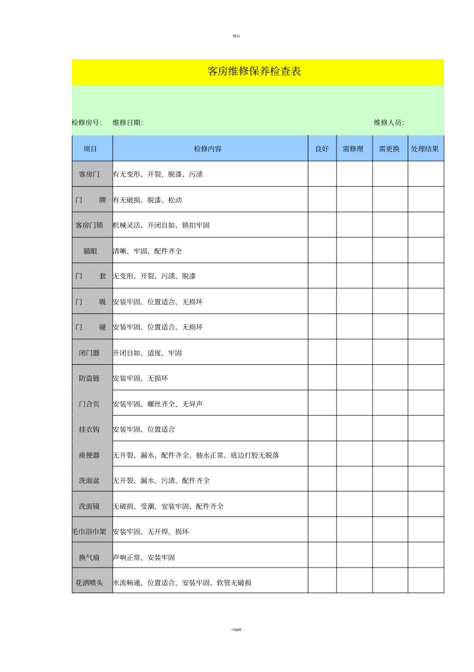 酒店工程维修保养计划_第1页