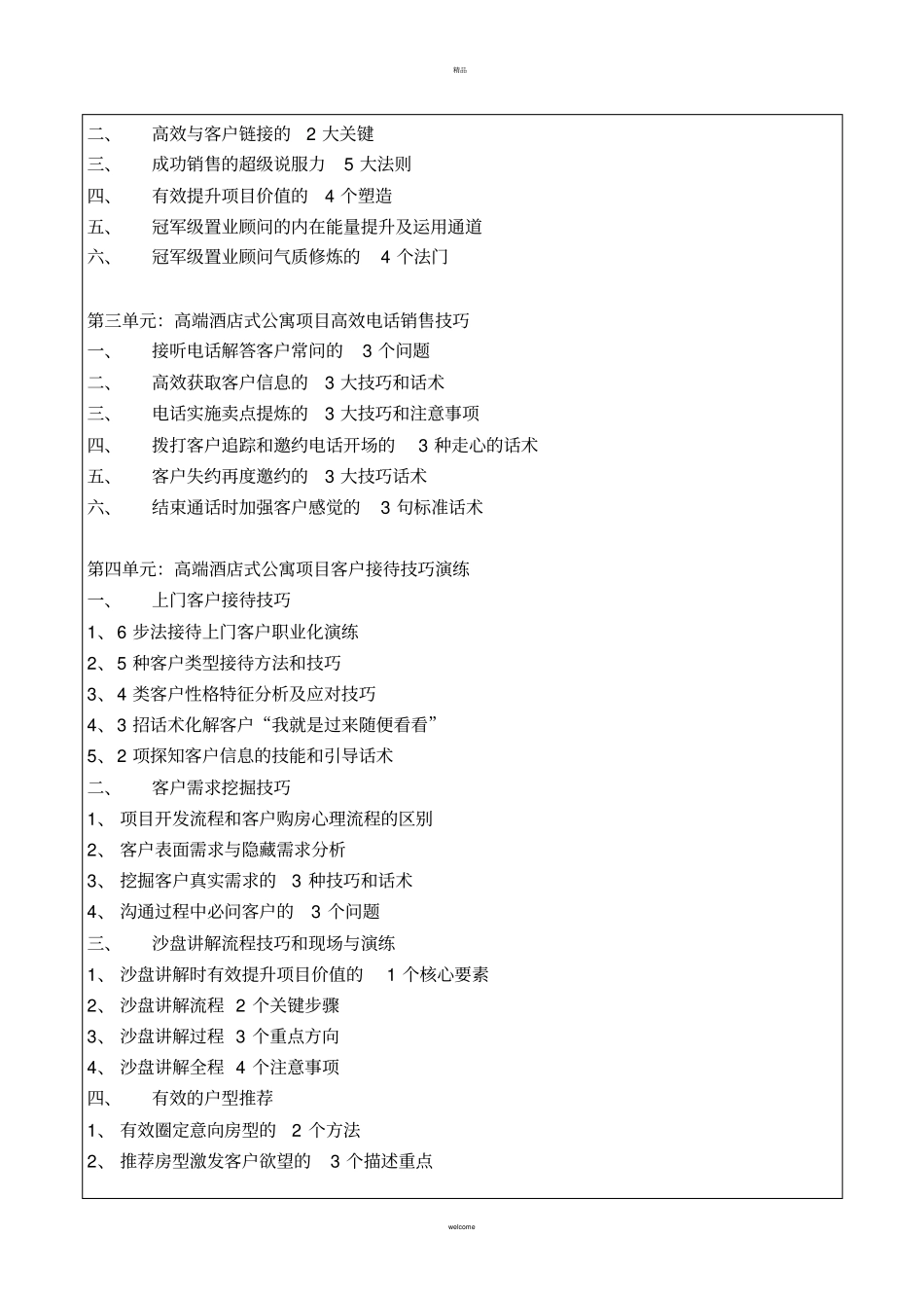 酒店式公寓项目核心销售技巧训练_第3页