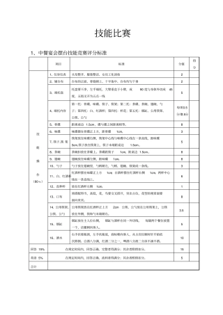 酒店服务技能比赛