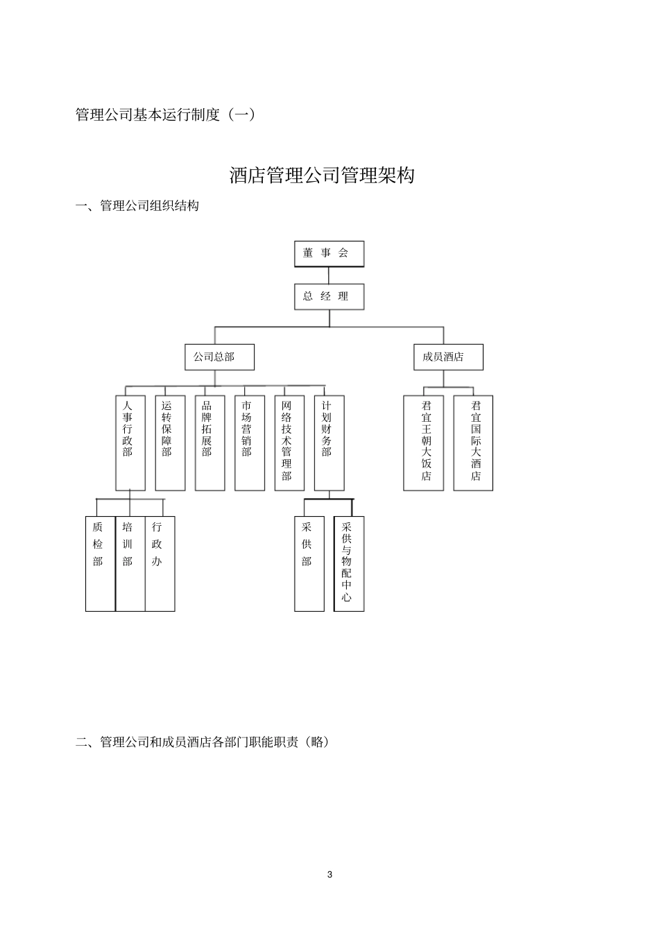 酒店管理公司管理架构与基本制度汇编40_第3页