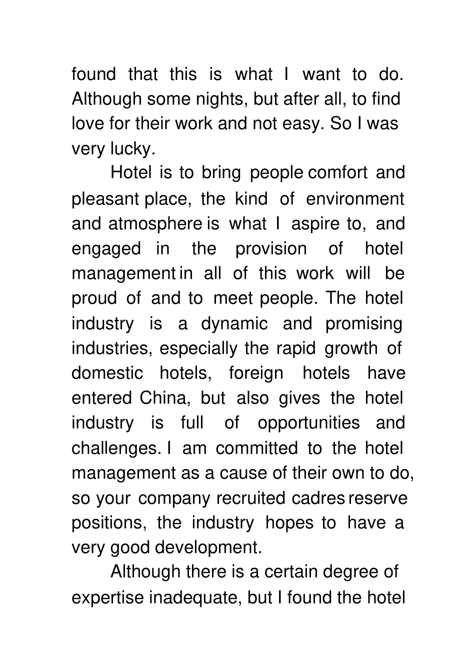 酒店管理英文求职信_第2页
