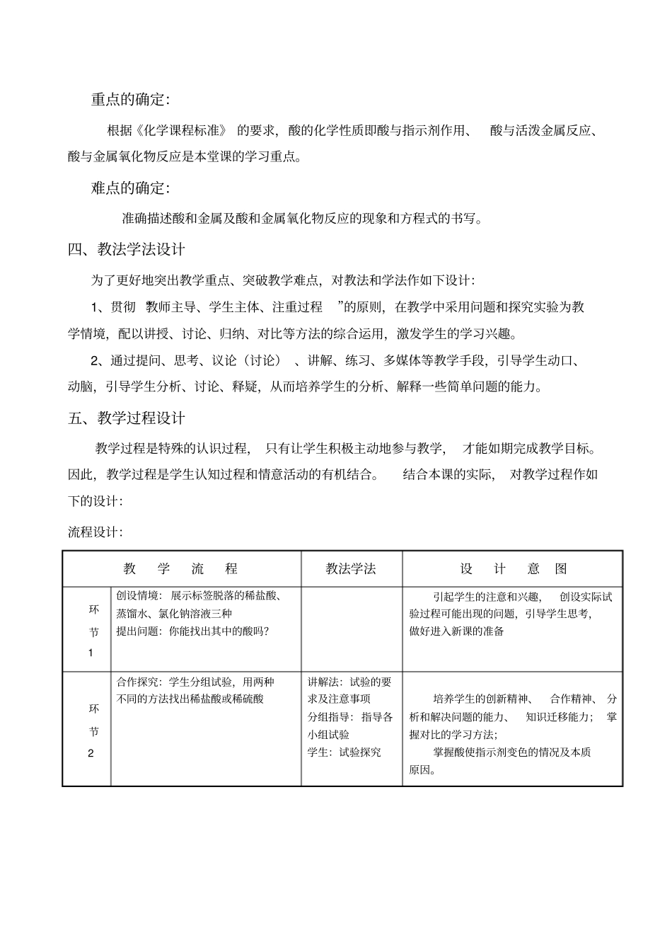 酸的化学性质教学设计_第2页