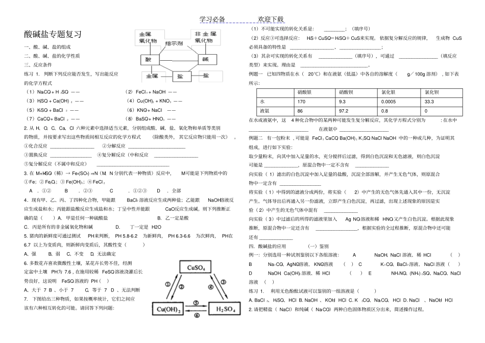 酸碱盐专题复习_第1页