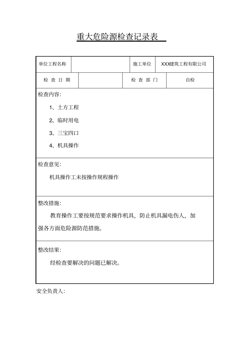 重大危险源检查记录表_第2页