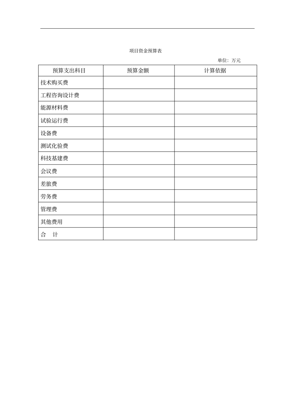 重大项目预算表_第3页
