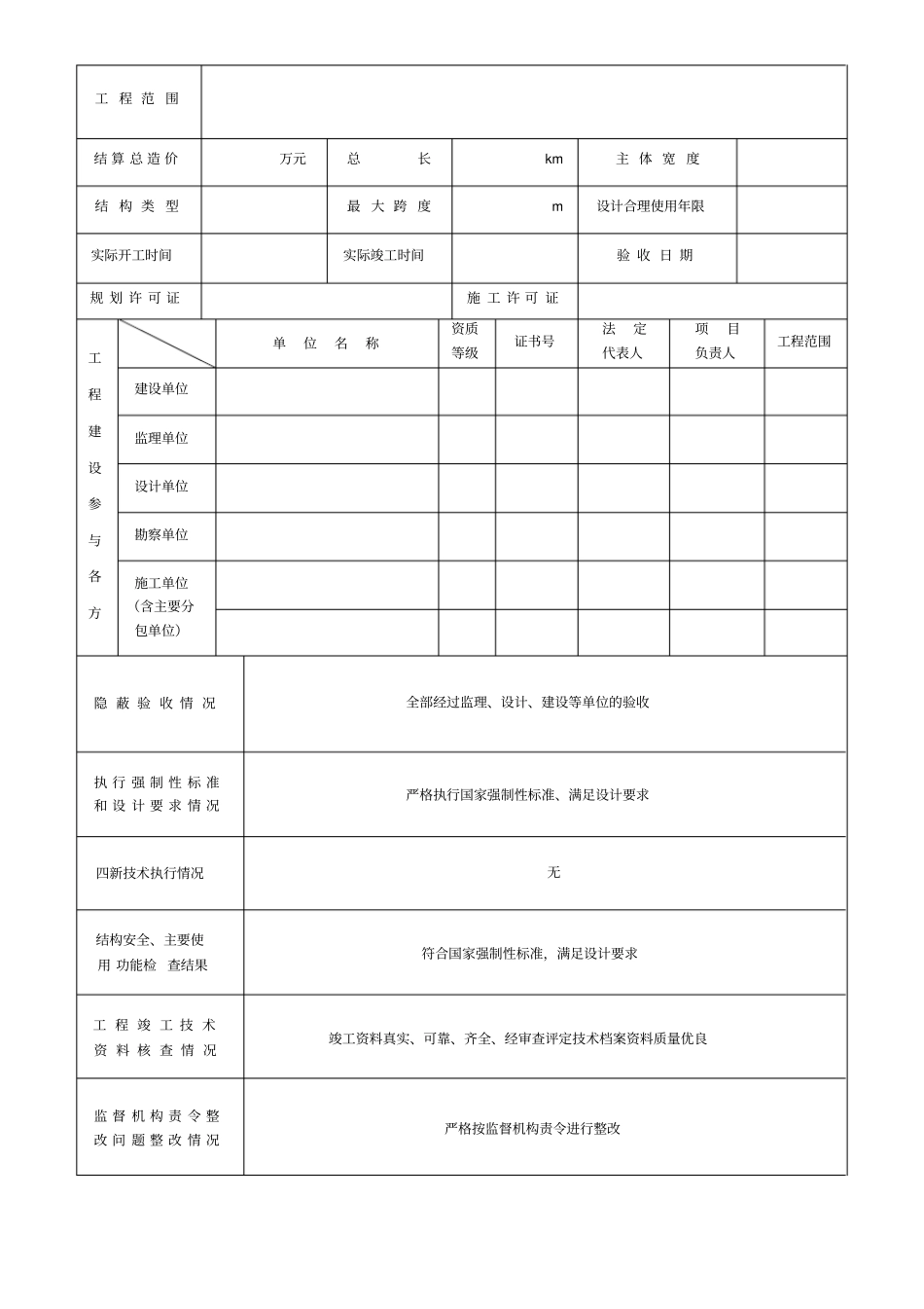 重庆建设工程竣工验收报告竣工验收意见书_第3页