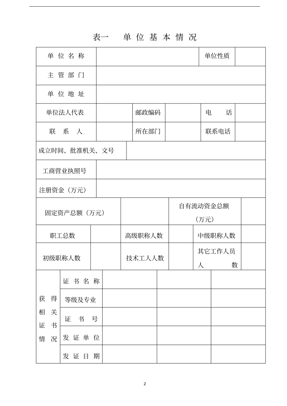 重庆环境污染治理资质证书申请表_第2页